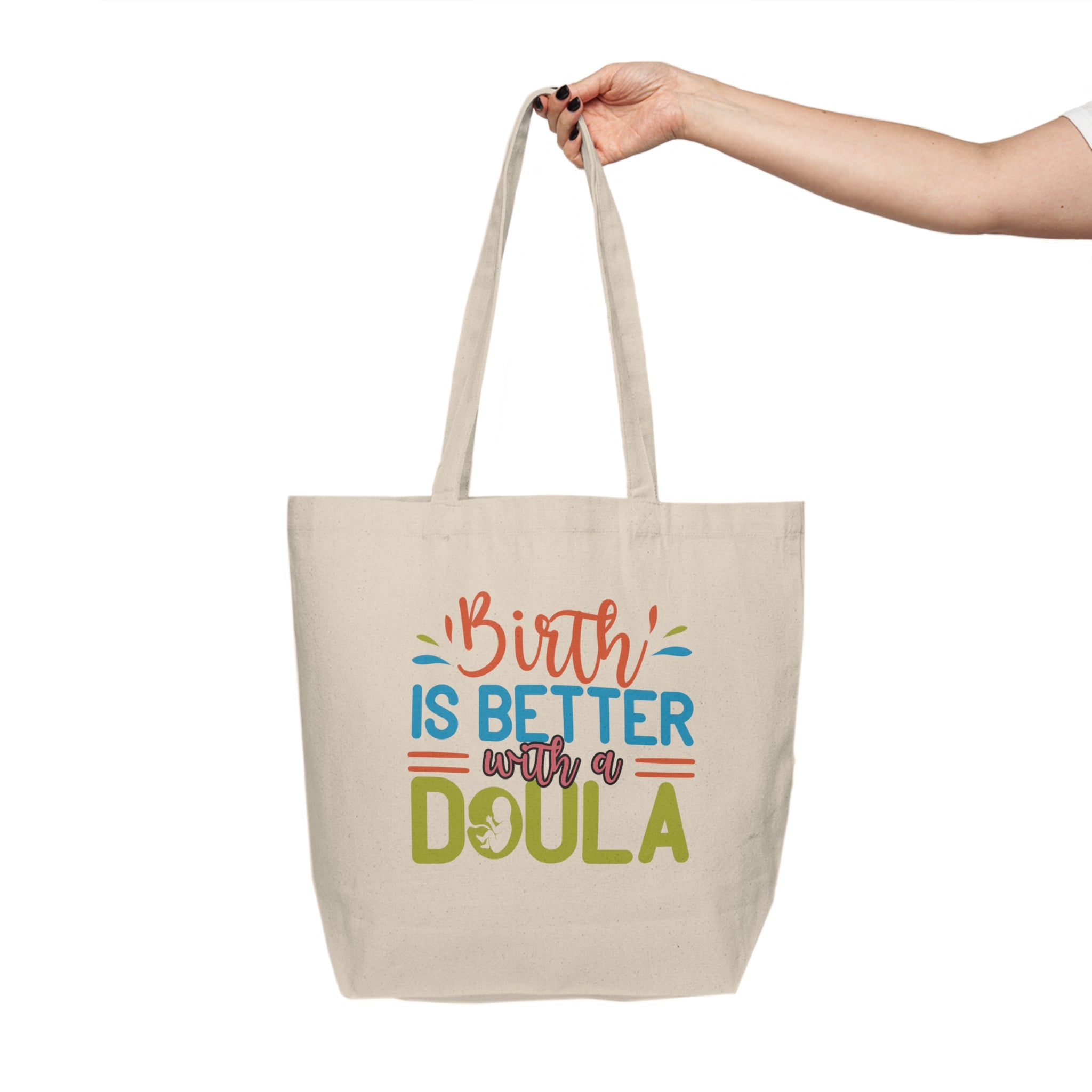 Canvas Shopping Tote for a Doula