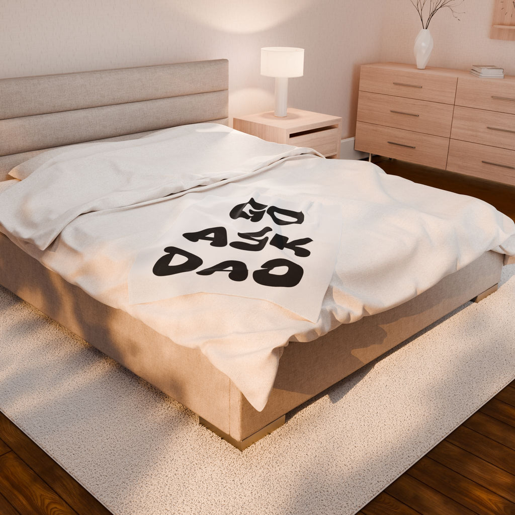Velveteen Plush Blanket Go Ask Dad