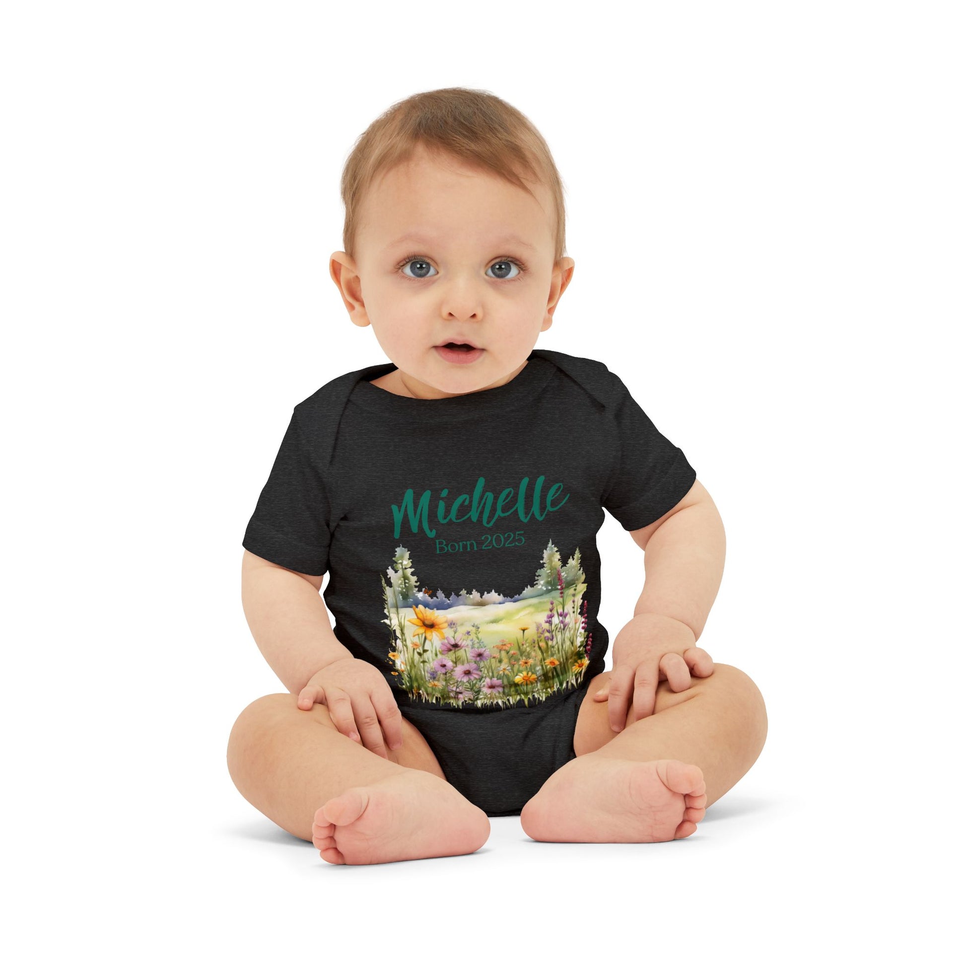 Personalized Onesie with a Name and Date