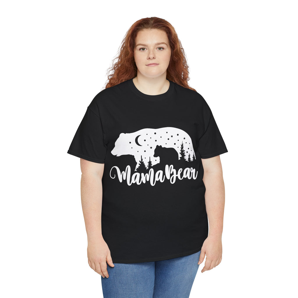 Camiseta de algodón grueso Mamá Osa 