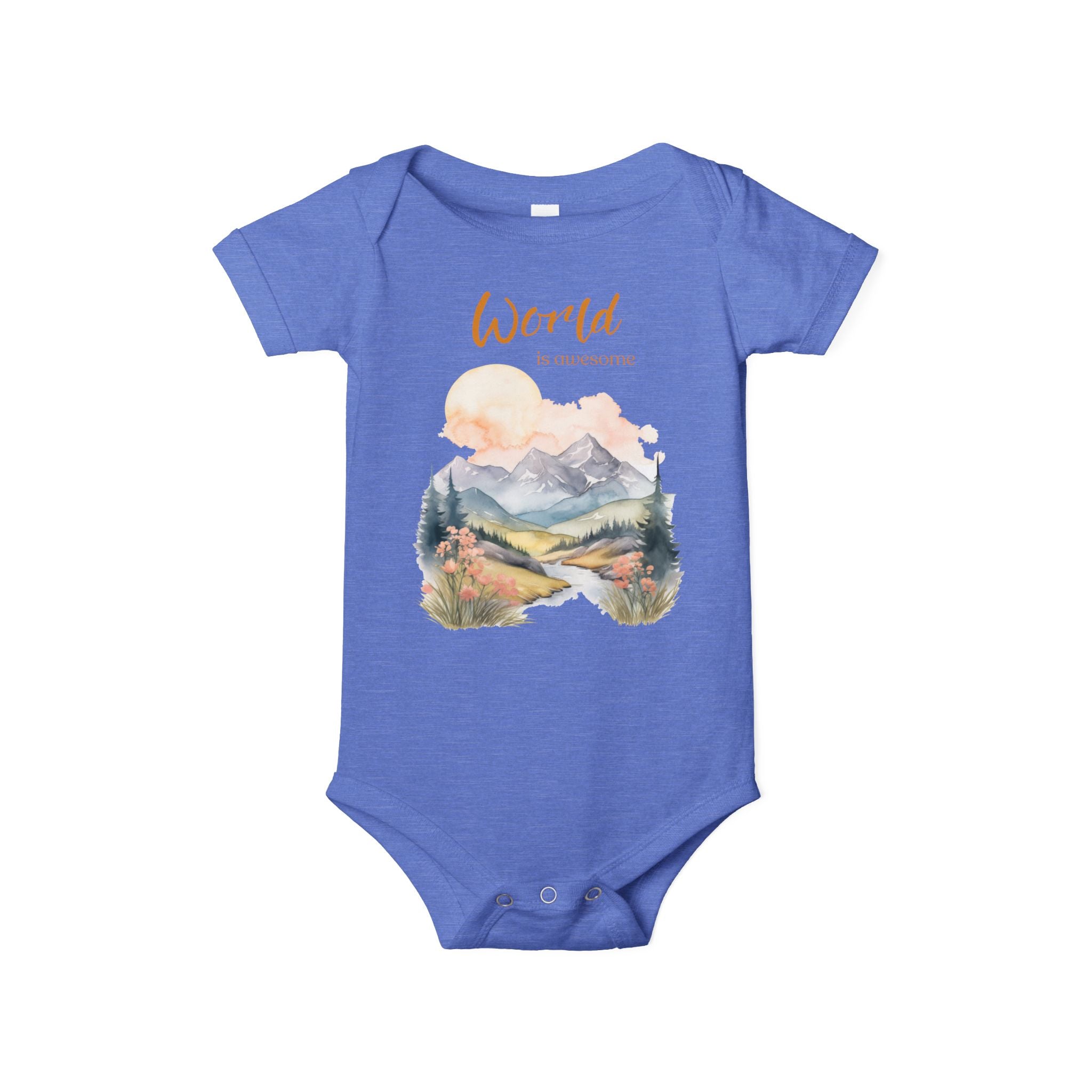 World is awesome baby bodysuit | Larger print