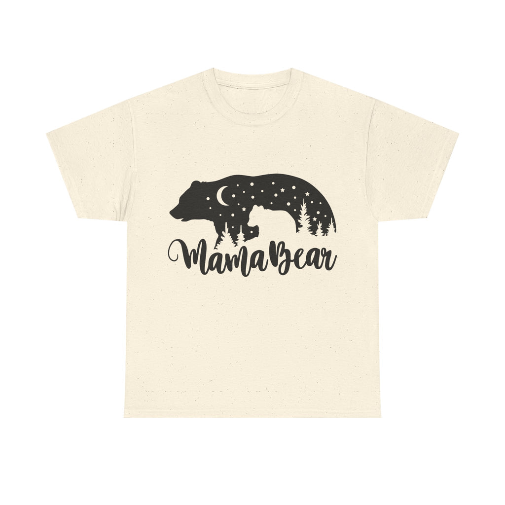 Camiseta de algodón grueso Mamá Osa 