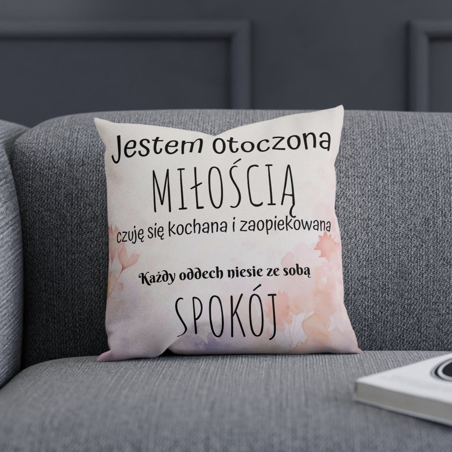 affirmation pillow for birth in polish language