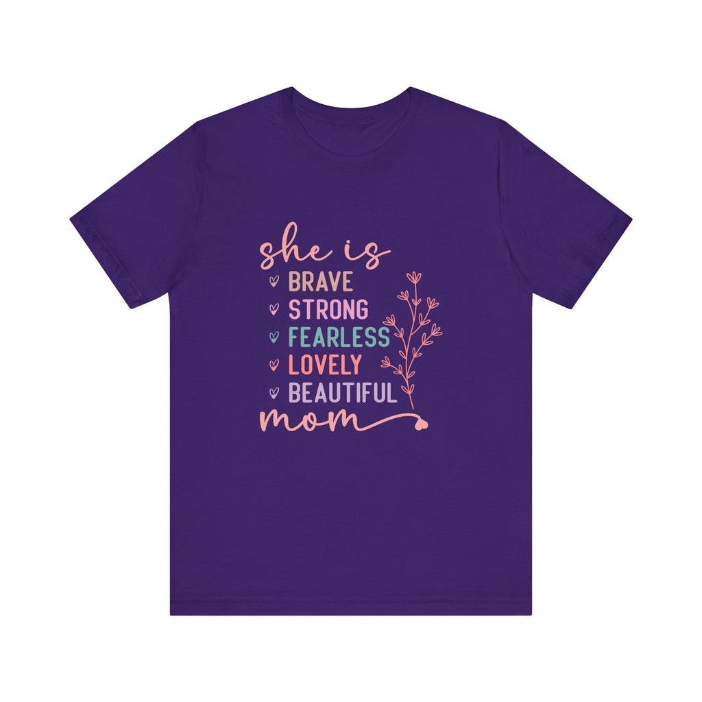 Camiseta de manga corta de jersey "Ella es mamá" | Canadá 