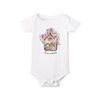 born at home baby bodysuit white