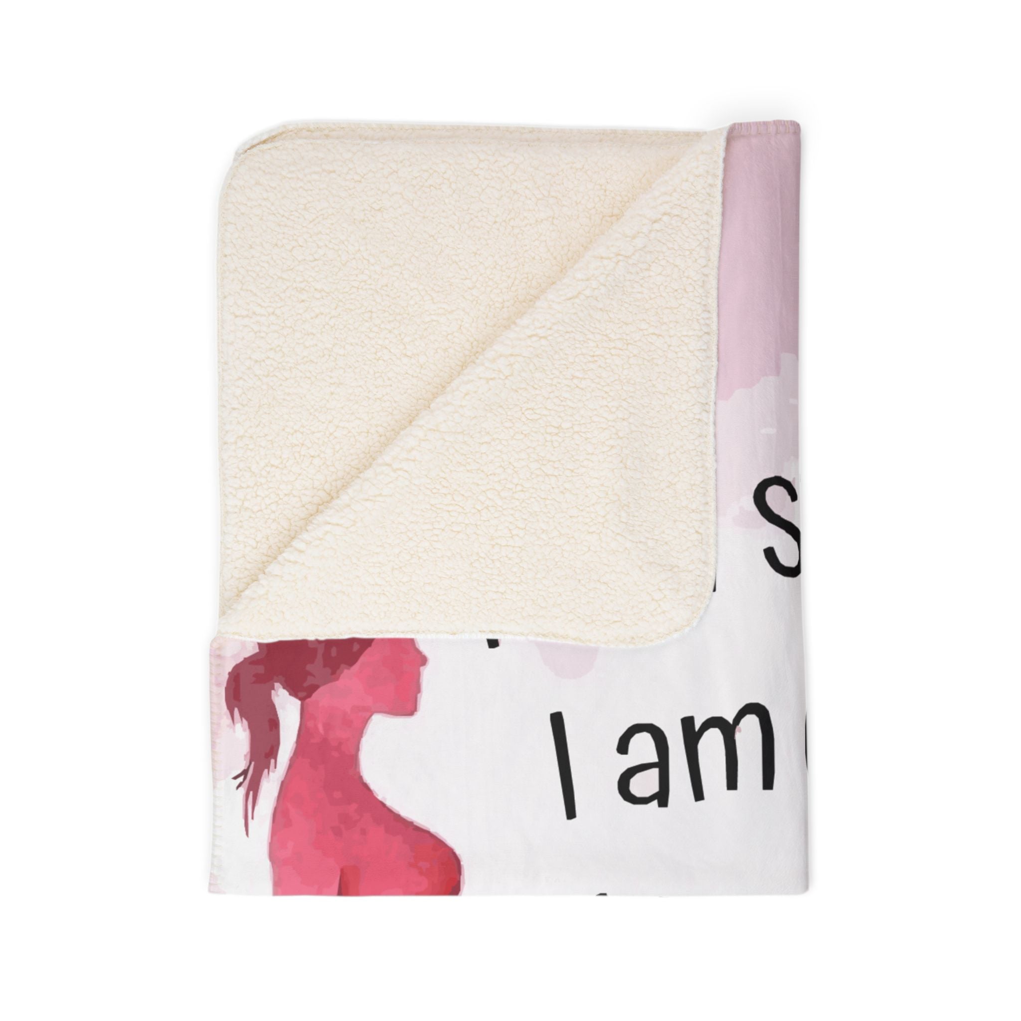 Pregnancy Affirmation Sherpa Blanket