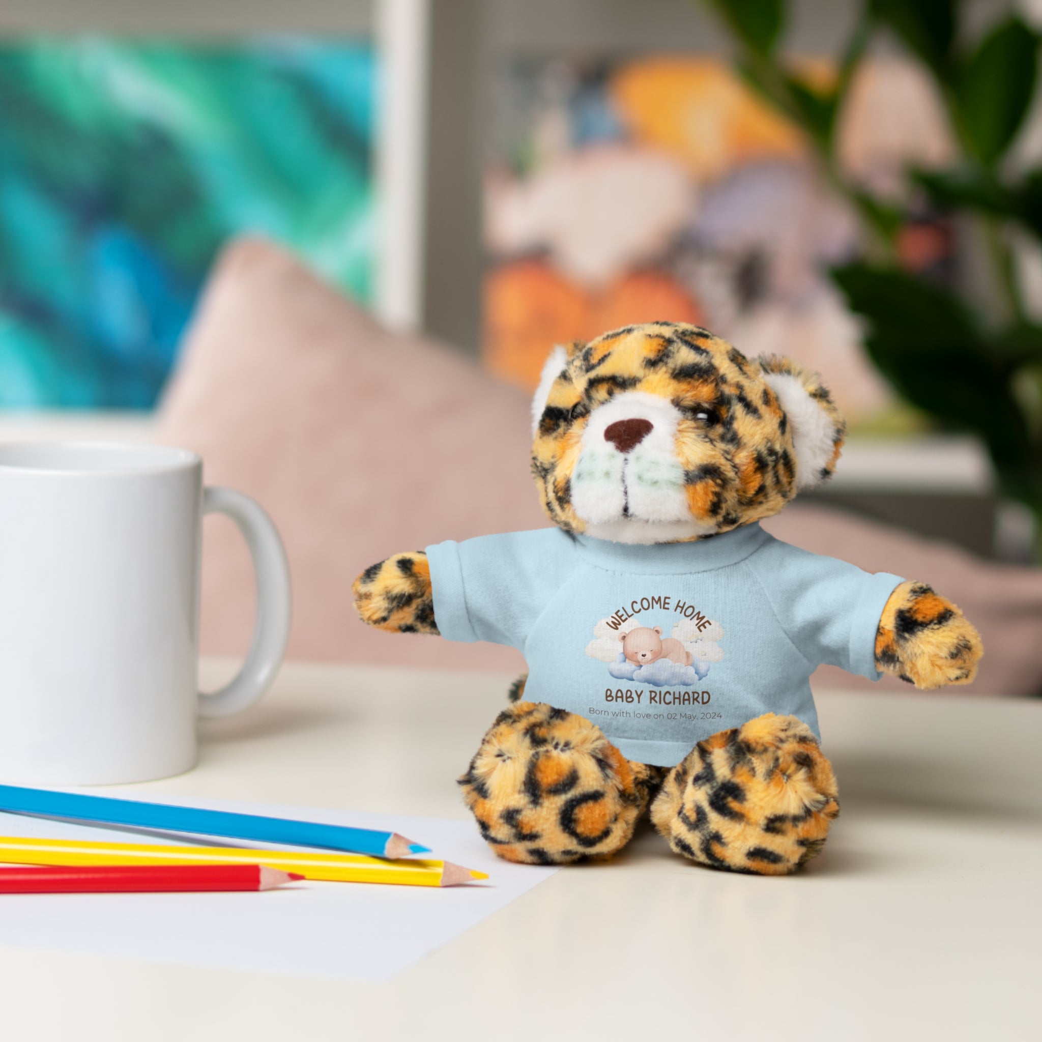 Personalized Stuffed Animals with Tee | different colors and animals available