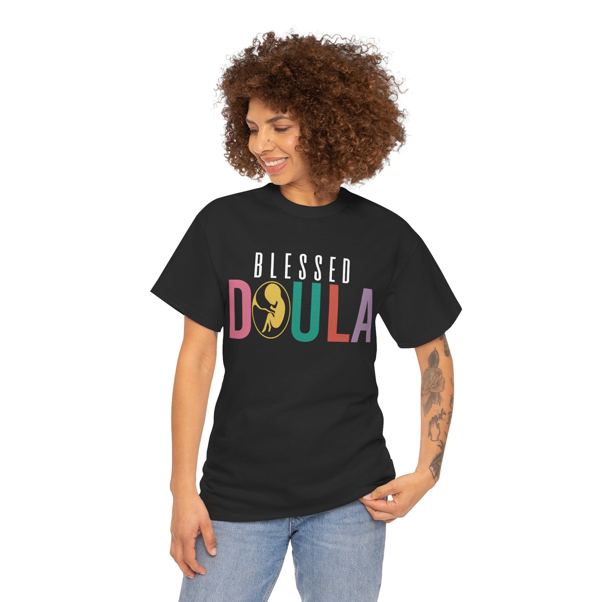 Camiseta de algodón grueso Blessed Doula