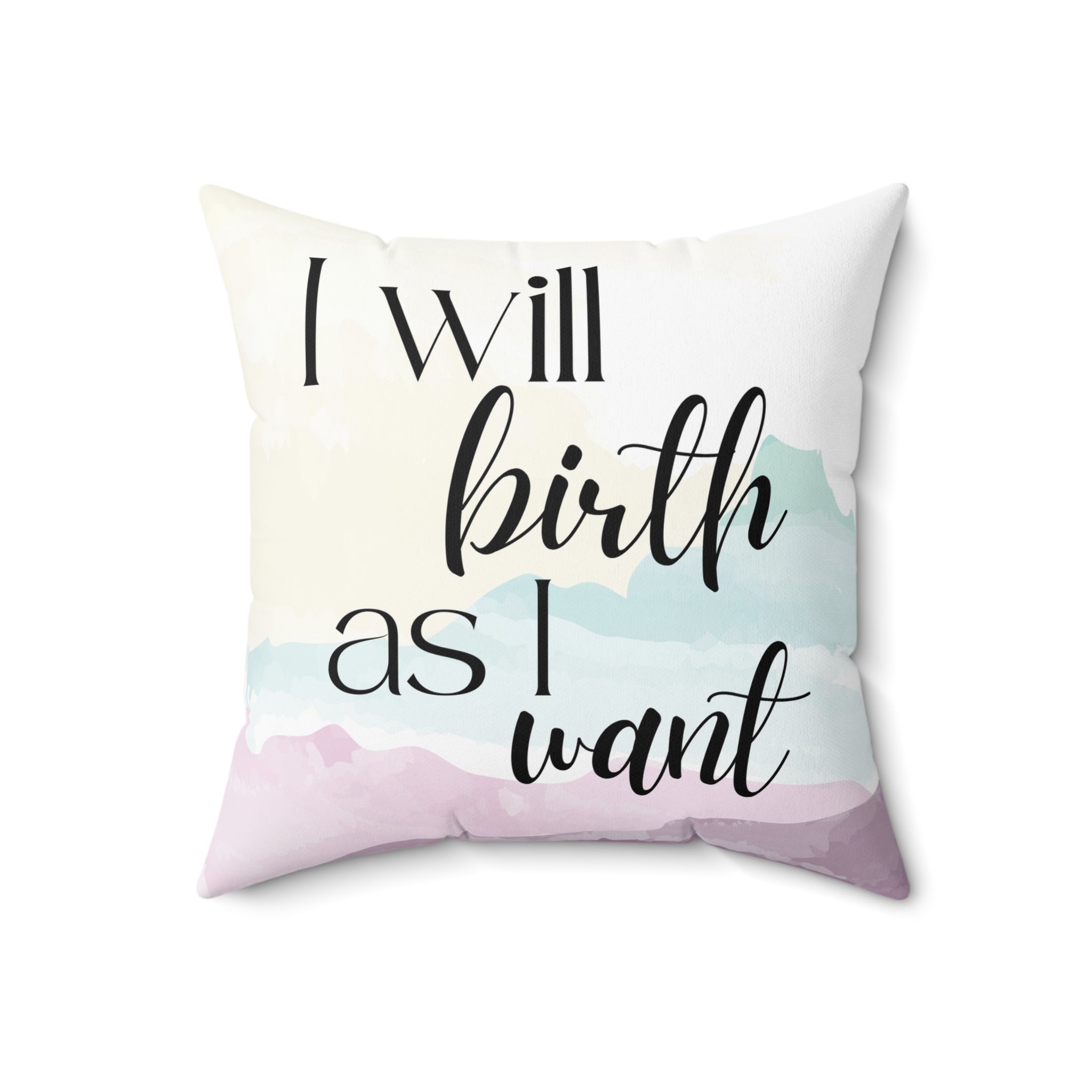 birth affirmations pillow hypnobirthing