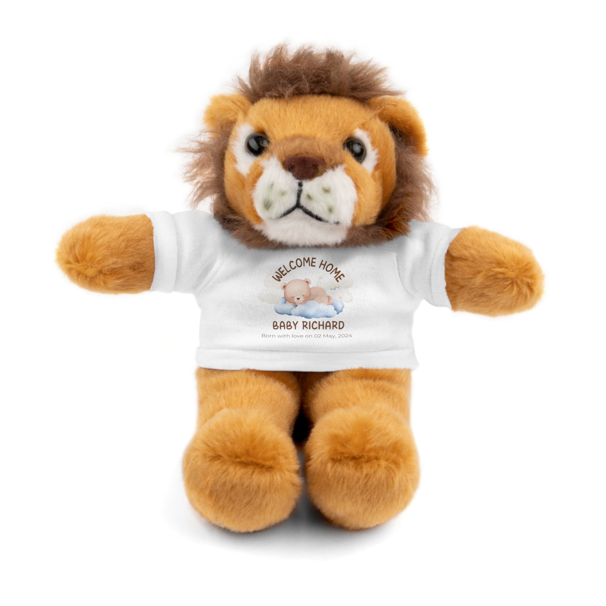 Peluches personalizados con camiseta | diferentes colores y animales disponibles
