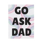 Velveteen Plush Blanket Go Ask Dad Rainbow