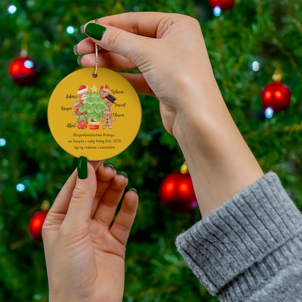 Personalized Ceramic Ornament, 1-Pack, Christmas custom gift