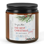 personalized christmas candle, christmast gift for mom