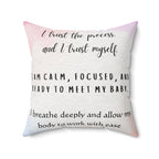 affirmation pillow for birth
