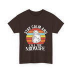 Camiseta de algodón grueso "Llama a la partera"