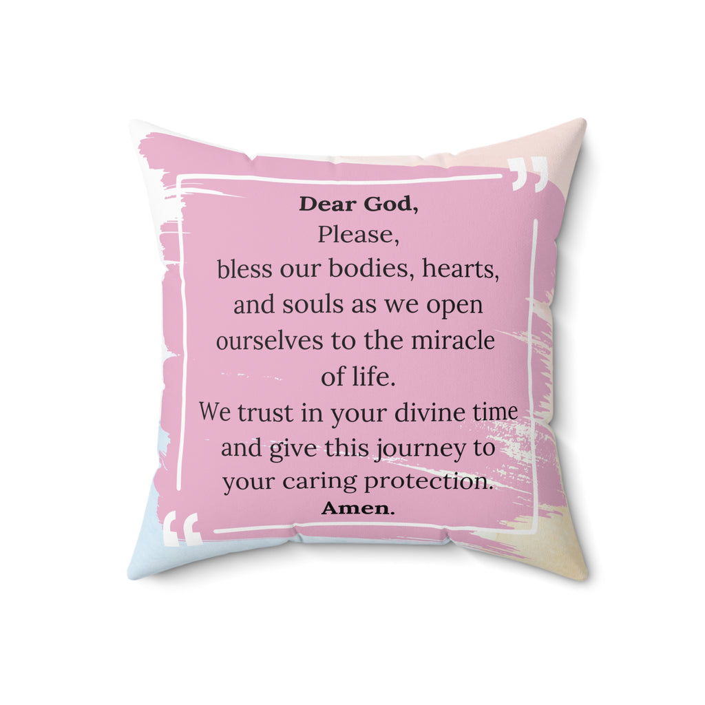 Affirmation Conception Pillow with a prayer