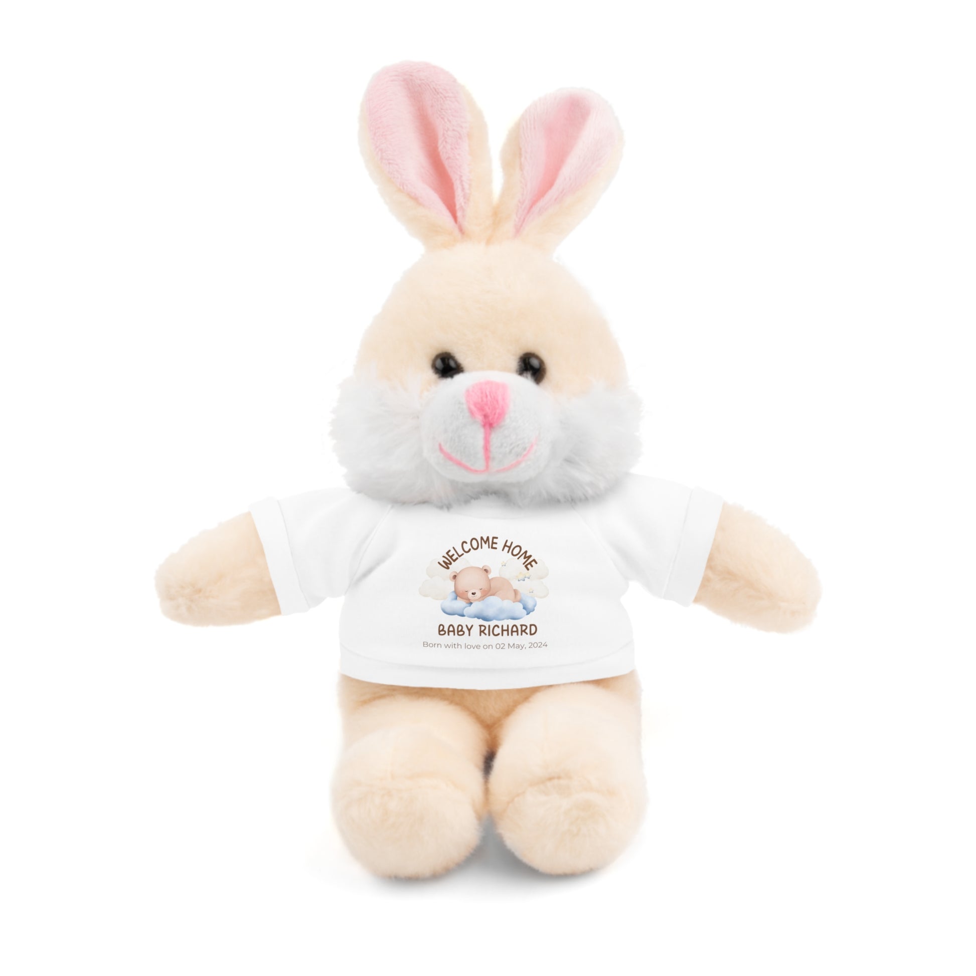 Peluches personalizados con camiseta | diferentes colores y animales disponibles
