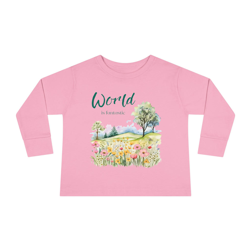 Fantastic World Toddler Long Sleeve Tee 2T-6T