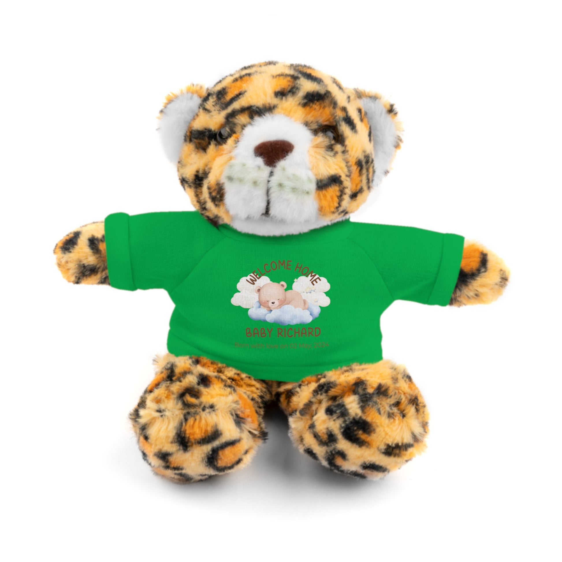 Peluches personalizados con camiseta | diferentes colores y animales disponibles