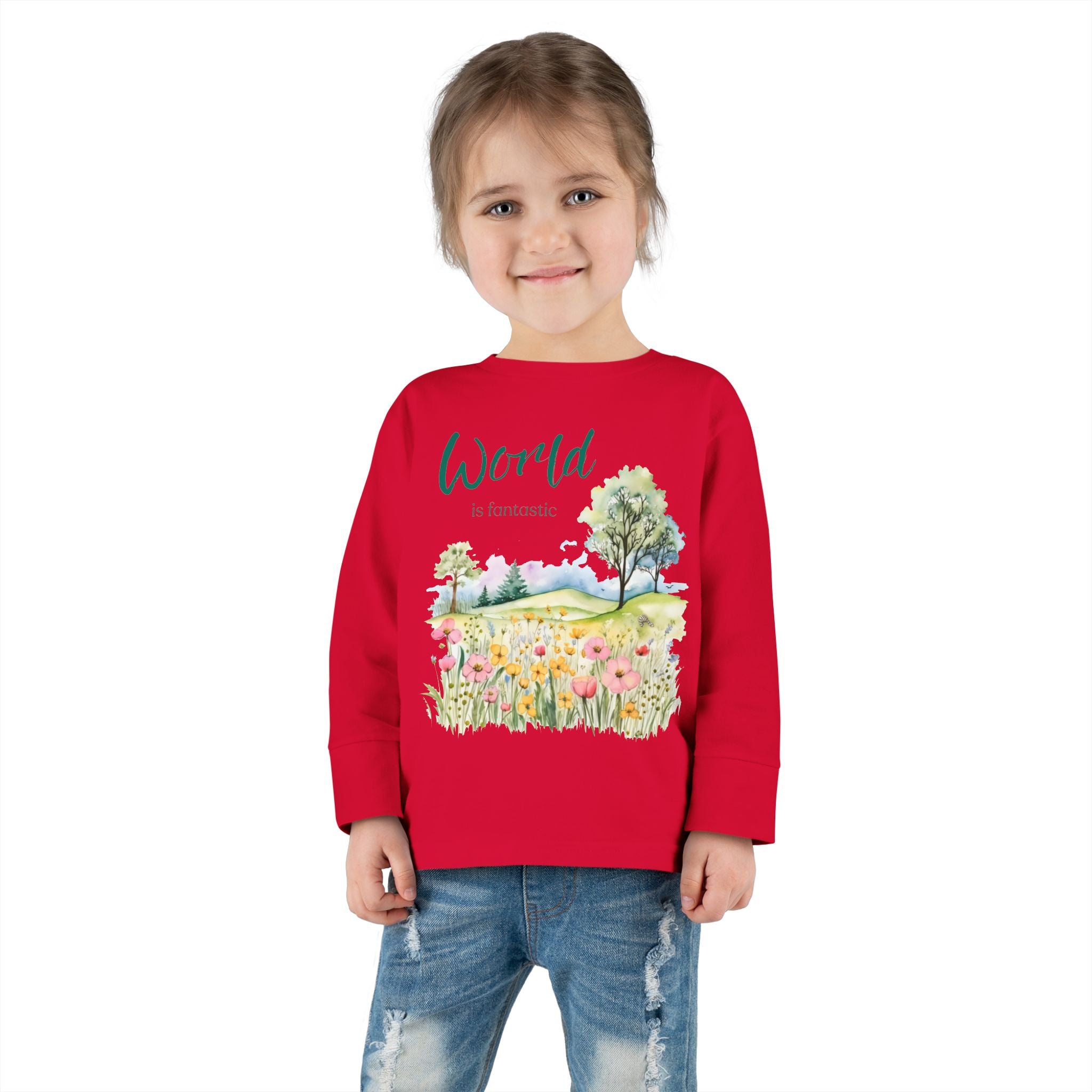 Fantastic World Toddler Long Sleeve Tee 2T-6T