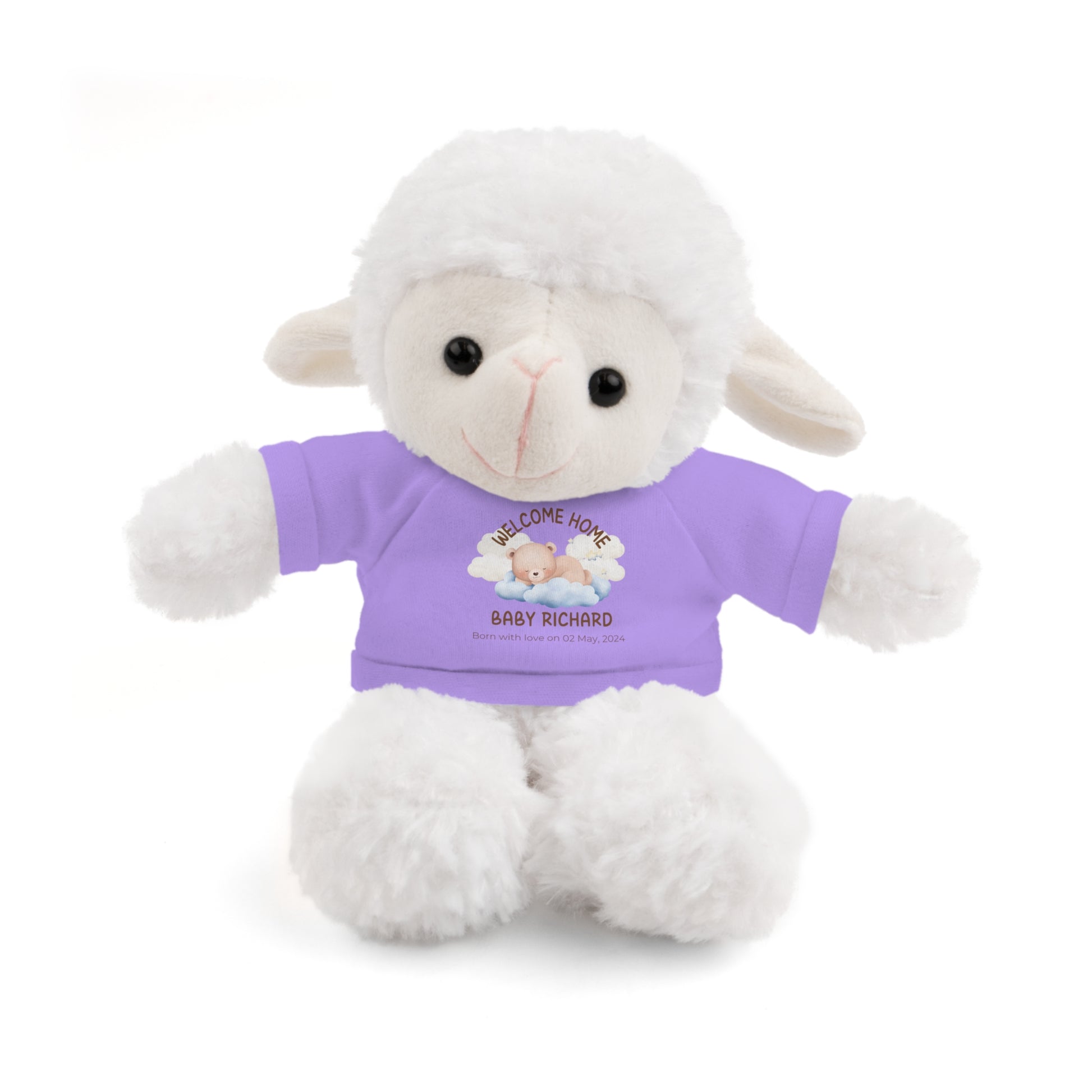 Peluches personalizados con camiseta | diferentes colores y animales disponibles