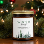 Winter Forest Scented Candle, Coconut Apricot Wax (9oz)