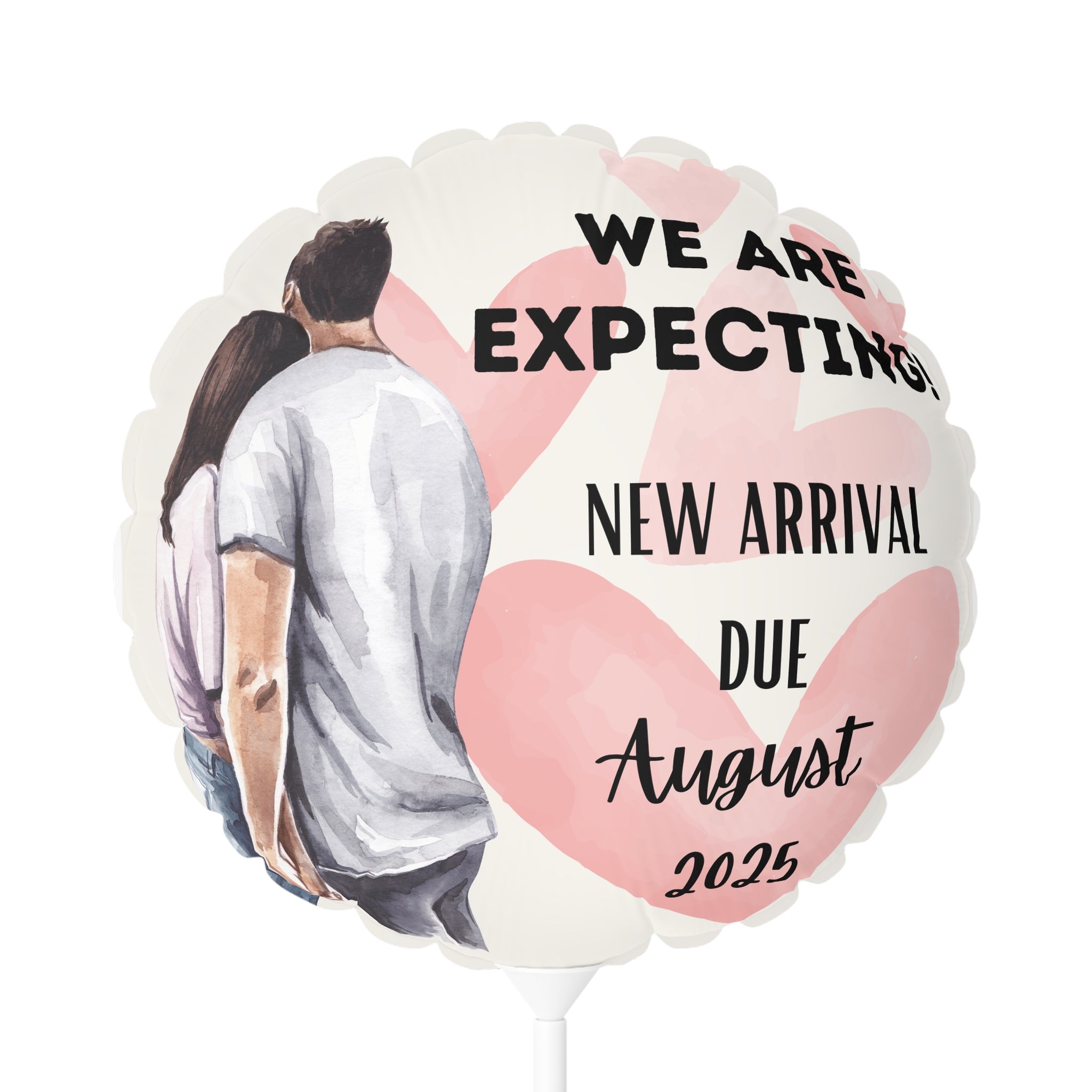 Pregnancy Announcement Balloon Personalized with your date