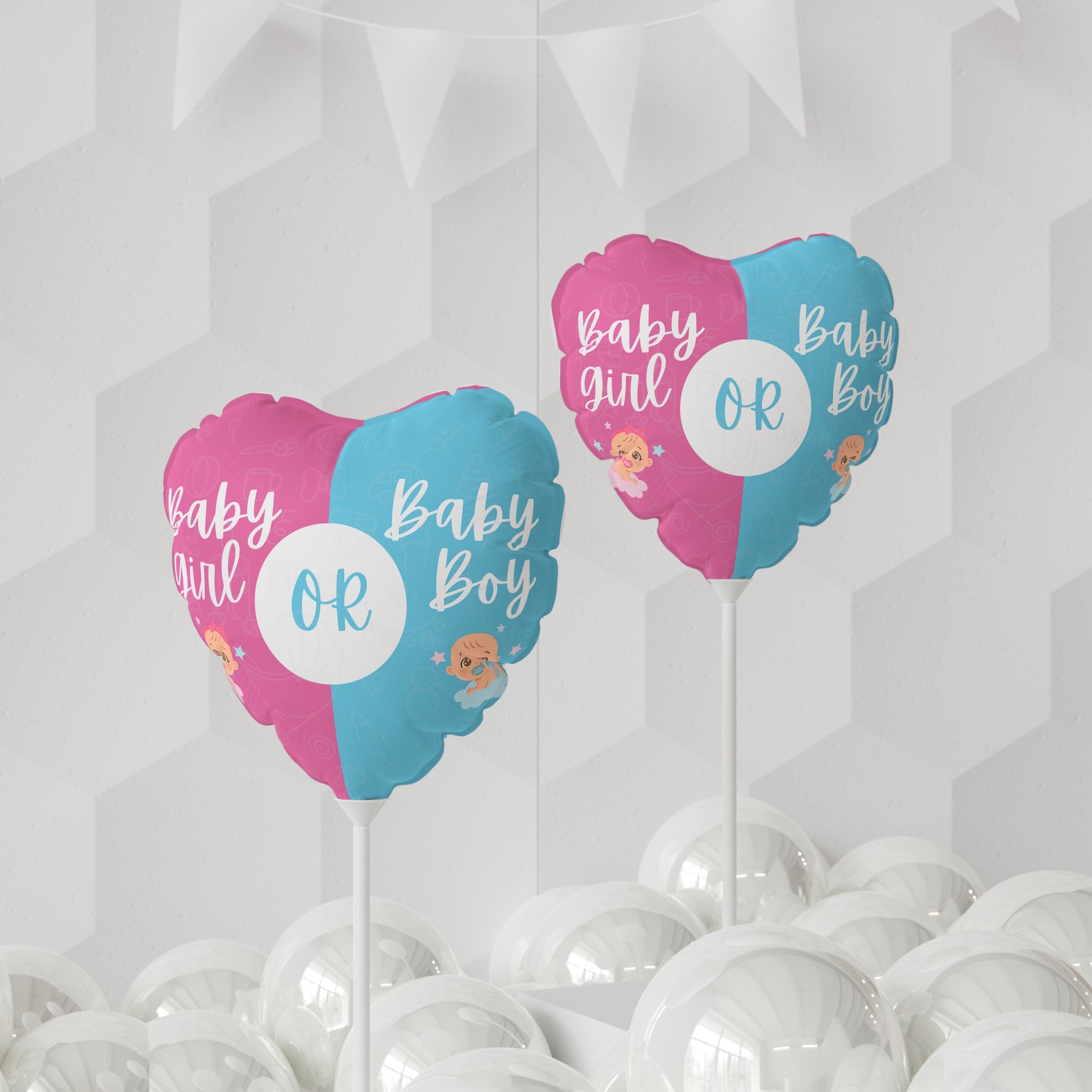 Balloon Boy or Girl Baby Shower Decoration