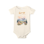 World is awesome baby bodysuit | Larger print