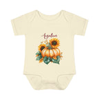 Personalized Fall Baby Bodysuit with a name