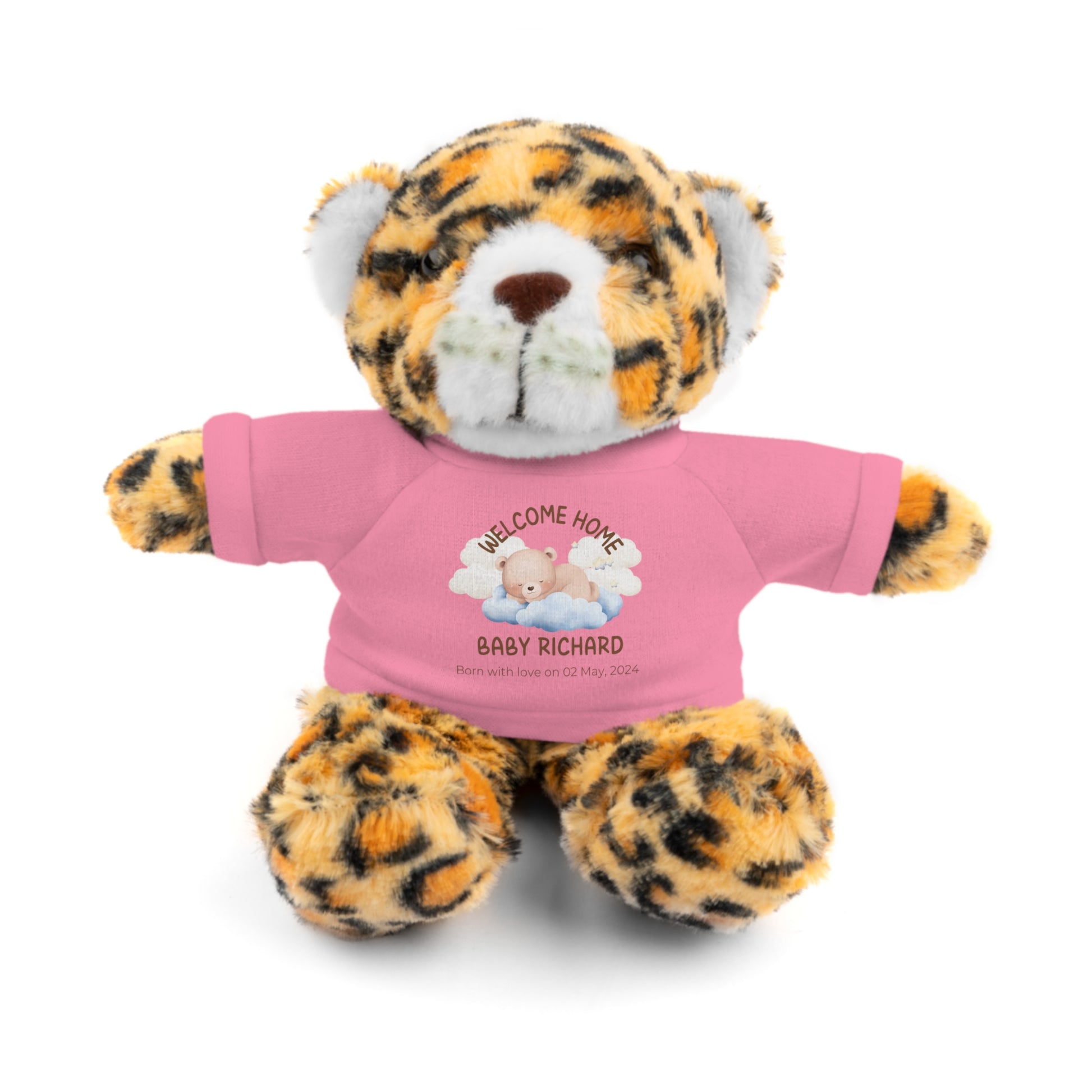 Peluches personalizados con camiseta | diferentes colores y animales disponibles