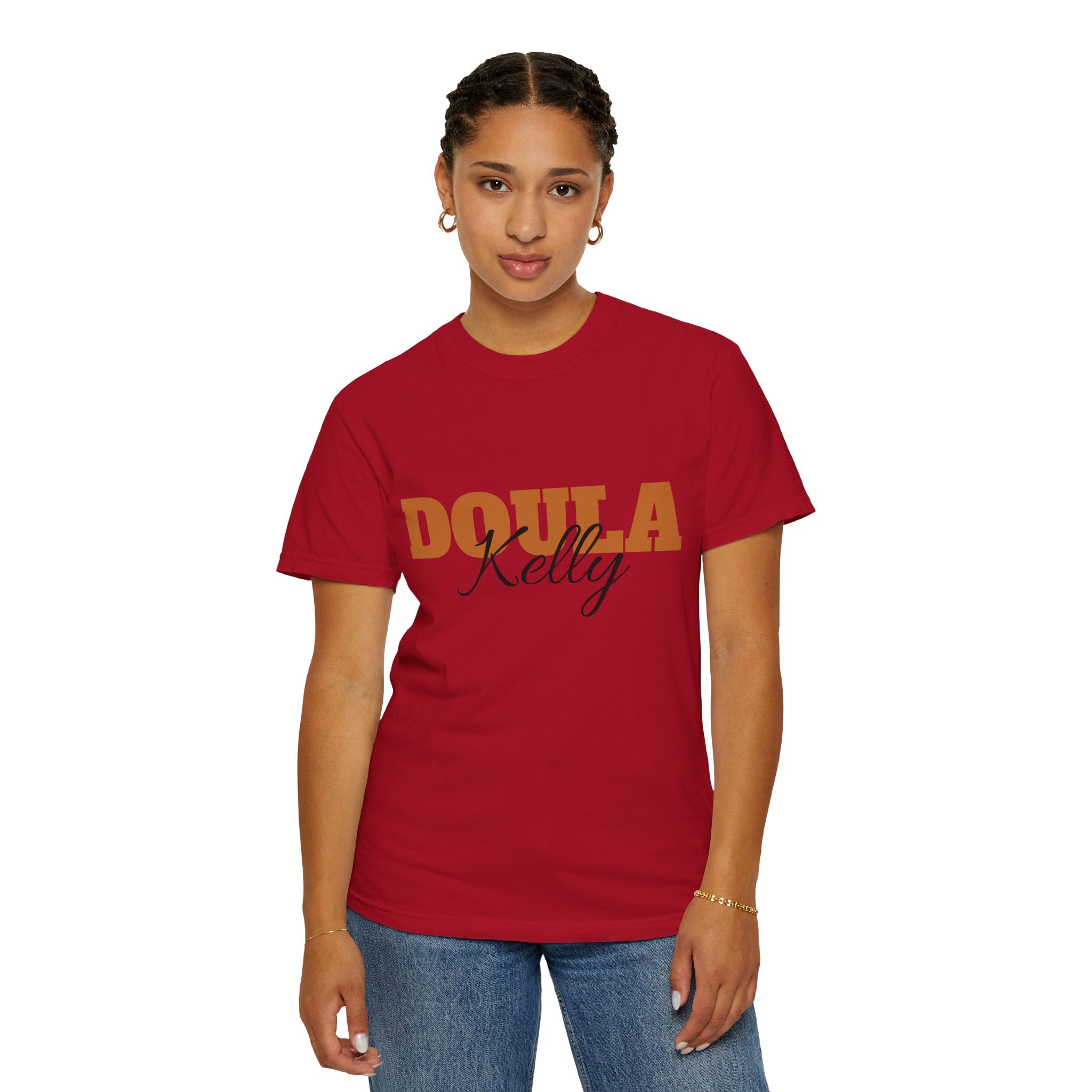 Personalized Doula Garment-Dyed T-shirt with your Name