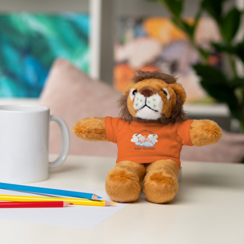 Personalized Stuffed Animals with Tee | different colors and animals available