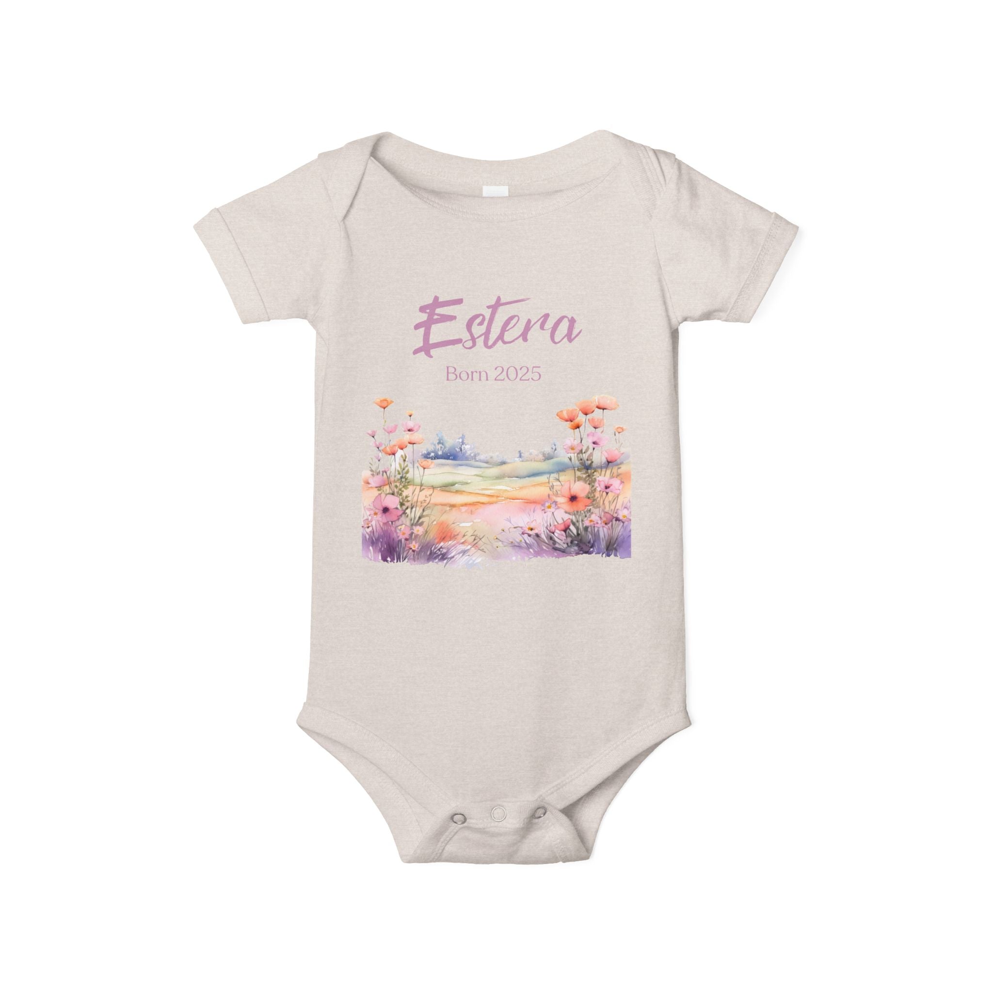 Personalized Onesie with a Name and Date