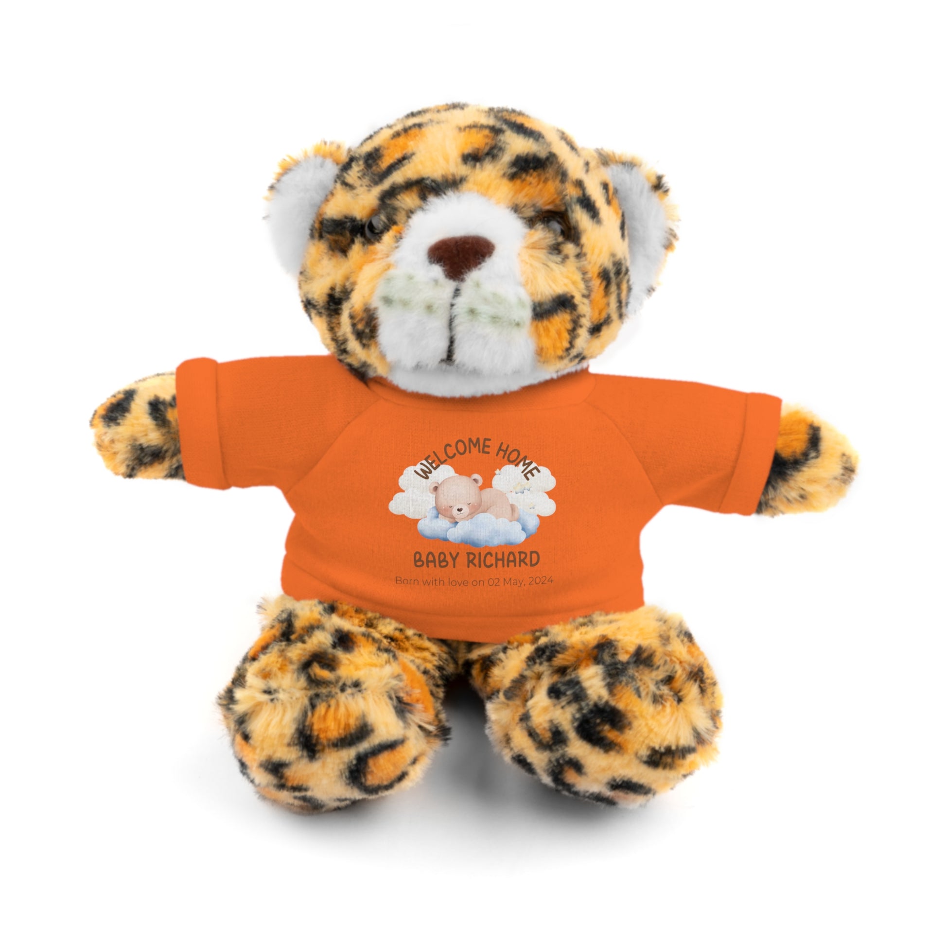 Peluches personalizados con camiseta | diferentes colores y animales disponibles
