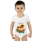 Personalized Fall Baby Bodysuit with a name