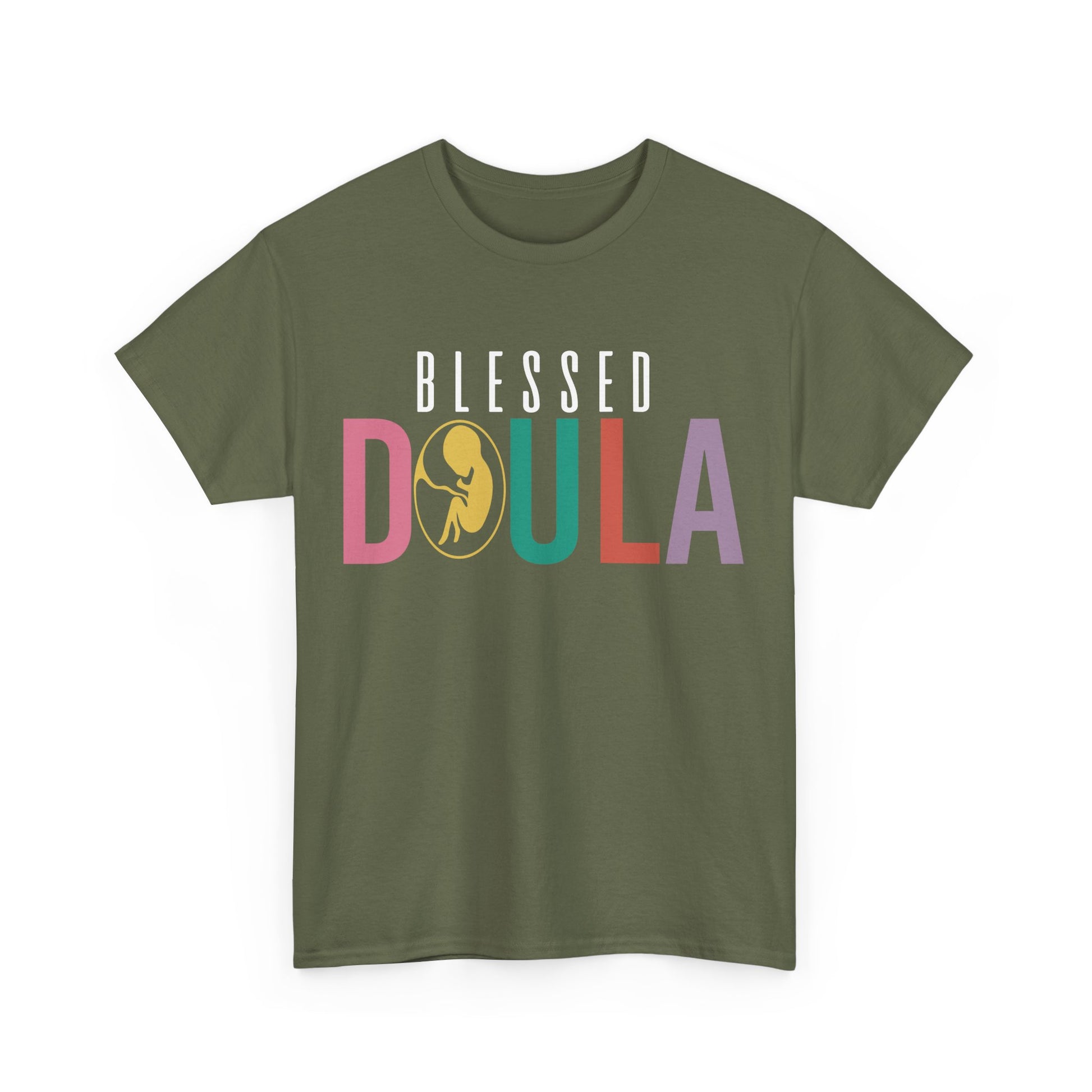 Camiseta de algodón grueso Blessed Doula