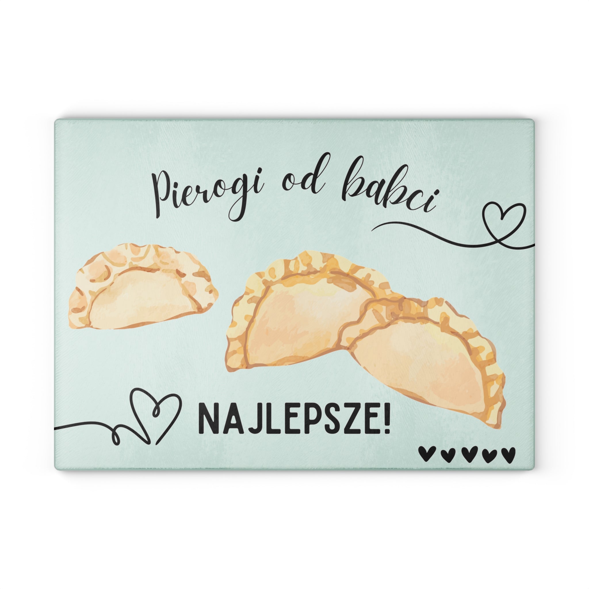Pierogi od babci - Glass Cutting Board