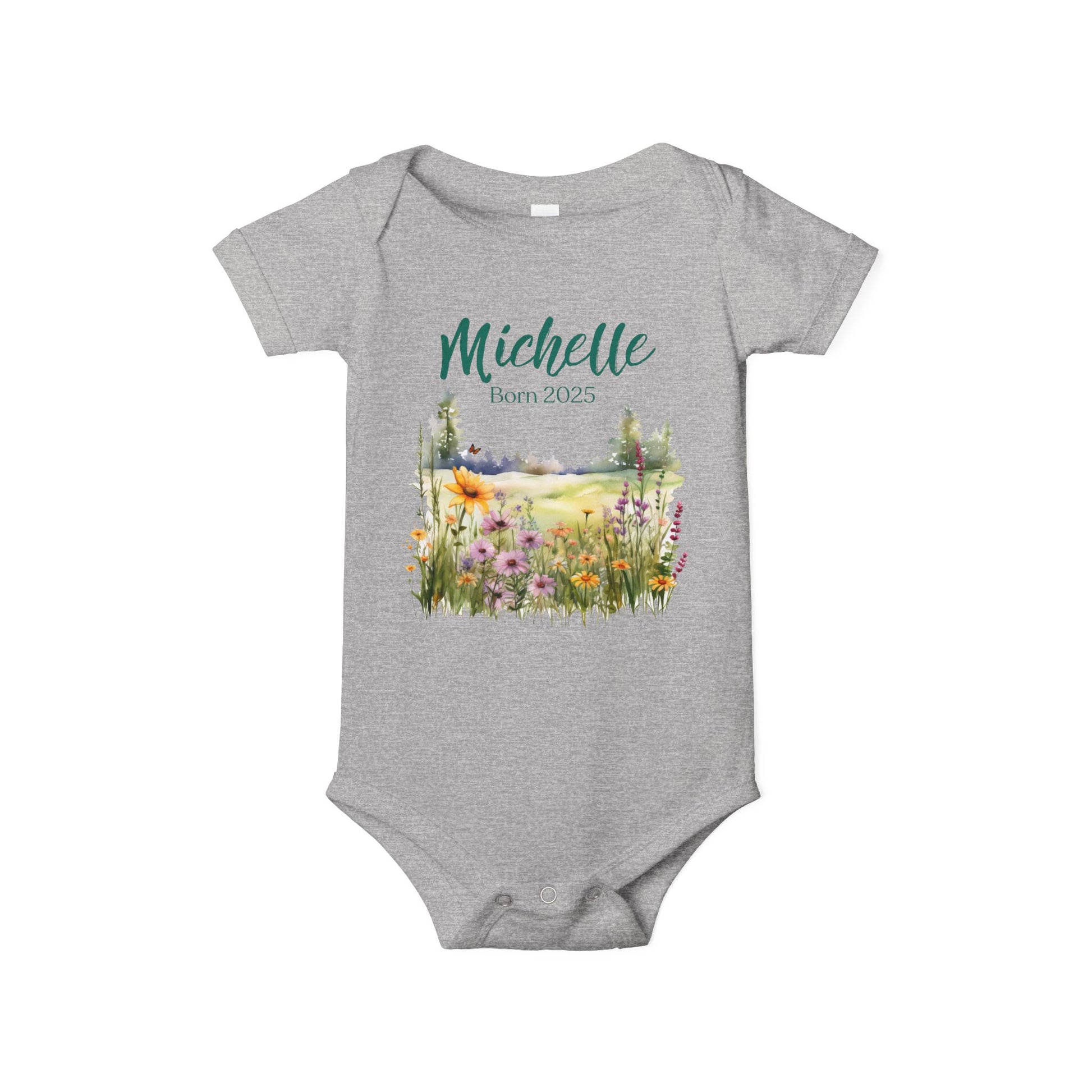 Personalized Onesie with a Name and Date