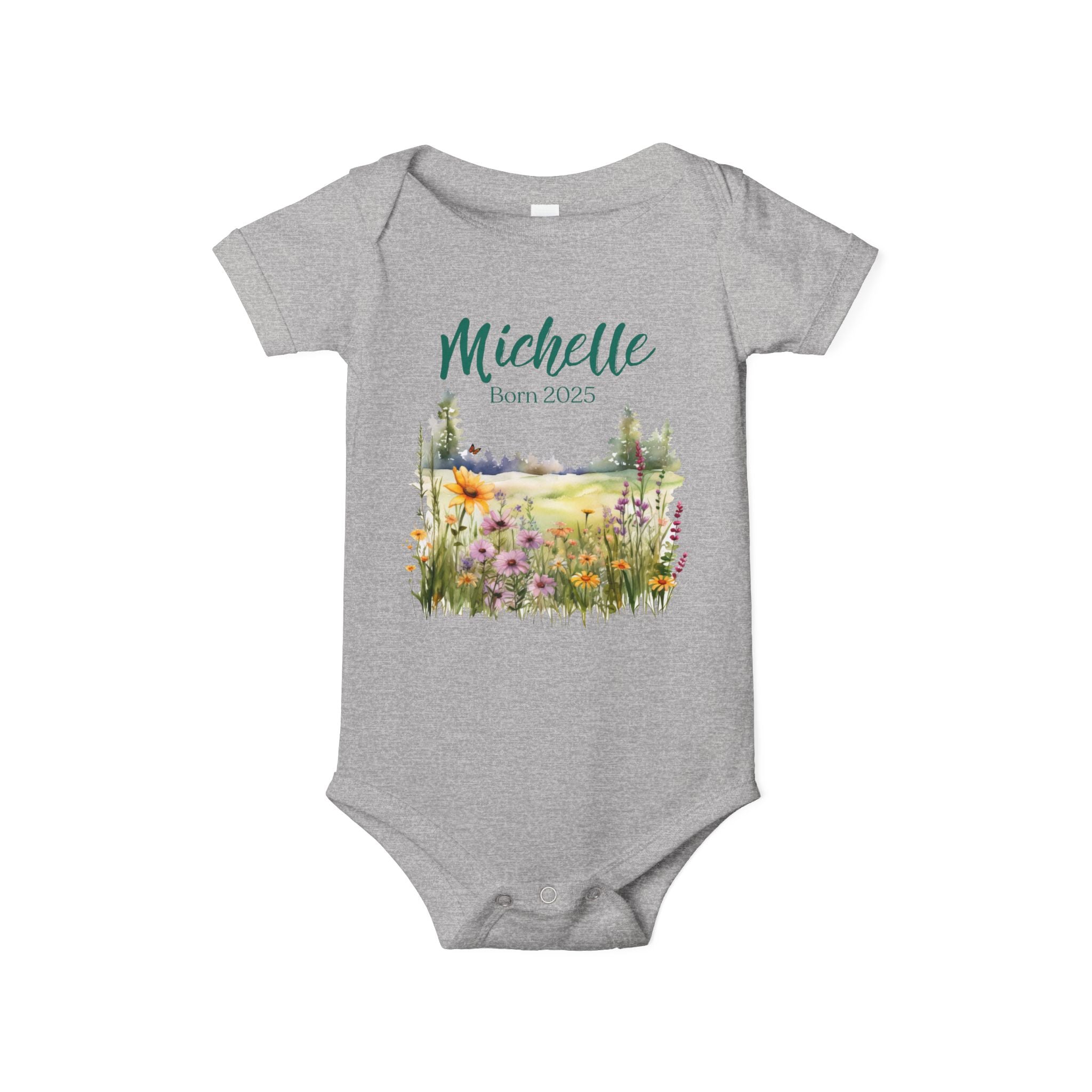 Personalized Onesie with a Name and Date