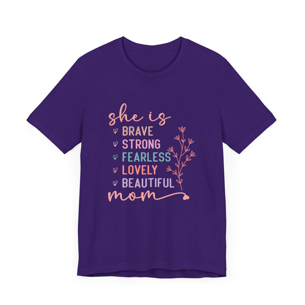 Camiseta de manga corta de jersey "Ella es mamá" | Canadá 