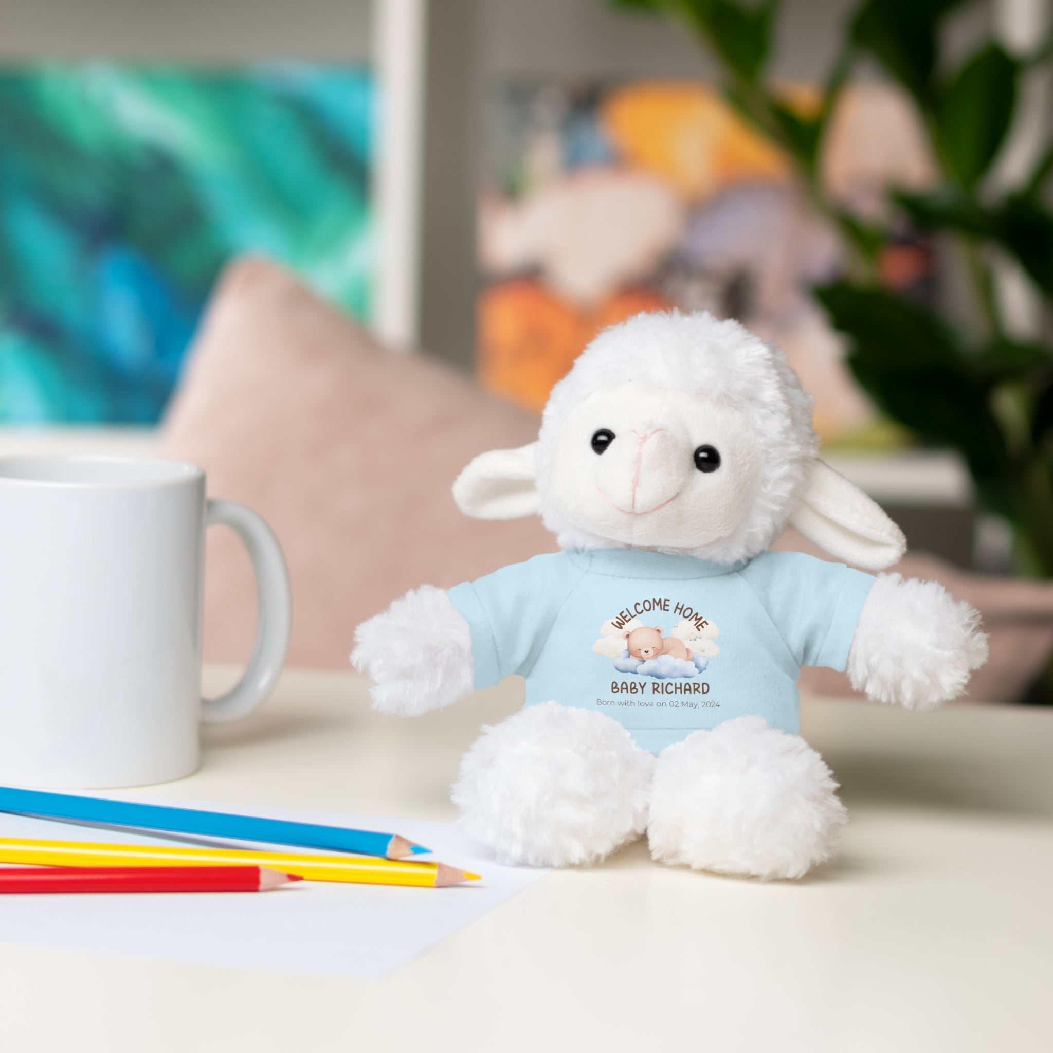 Personalized Stuffed Animals with Tee | different colors and animals available