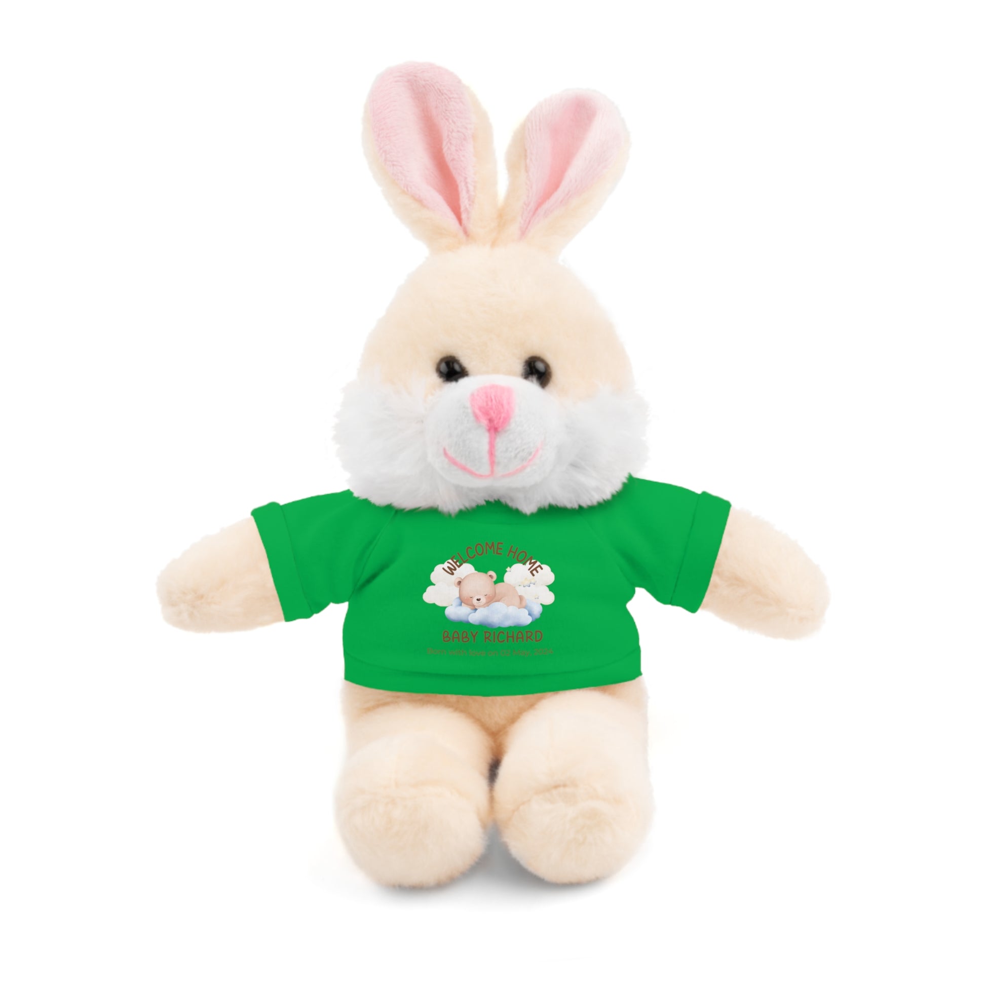 Peluches personalizados con camiseta | diferentes colores y animales disponibles