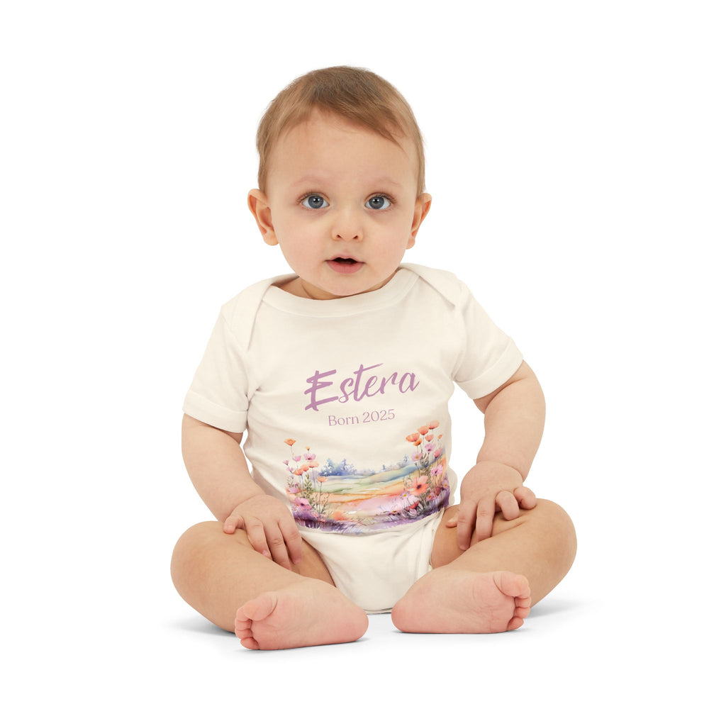 Personalized Onesie with a Name and Date