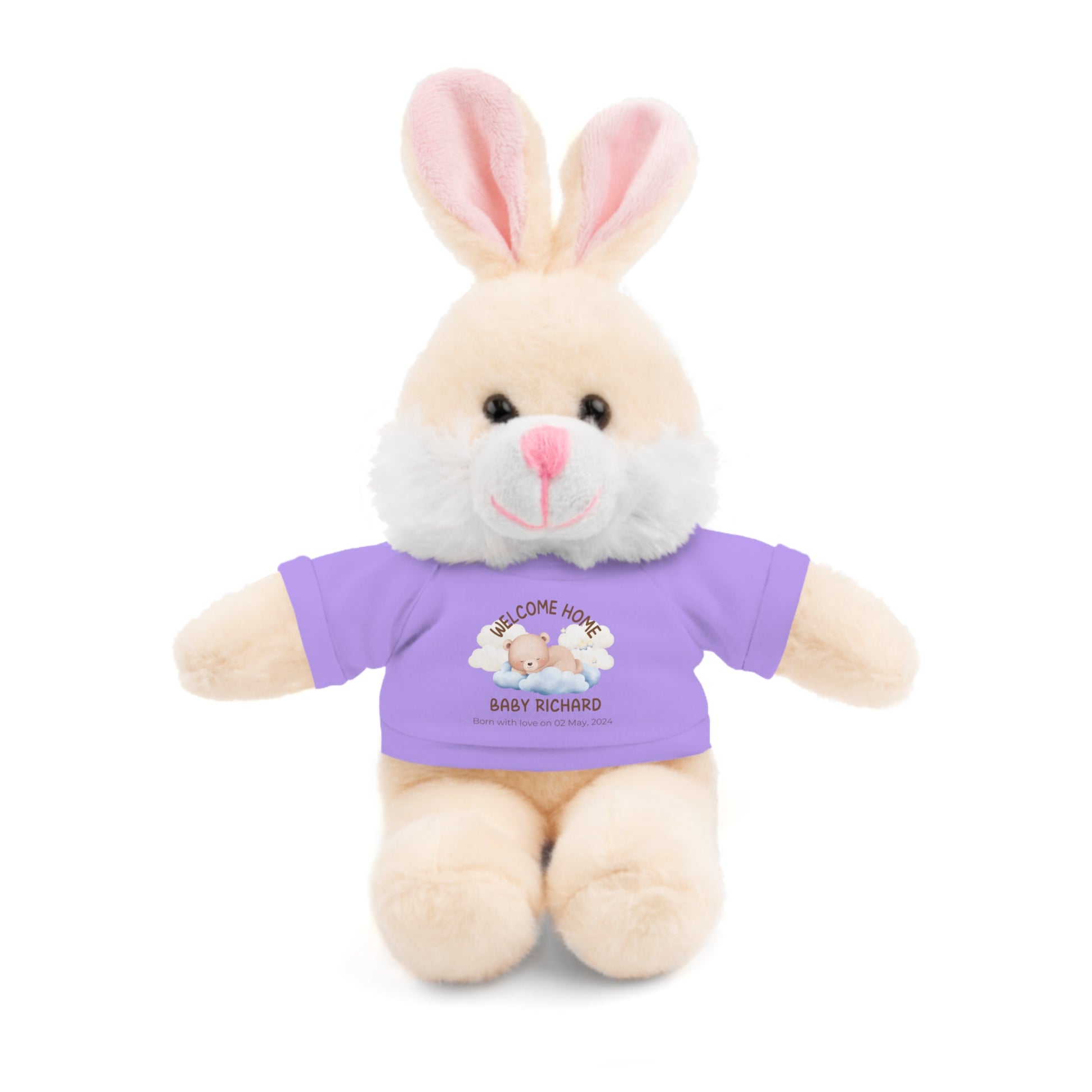 Peluches personalizados con camiseta | diferentes colores y animales disponibles