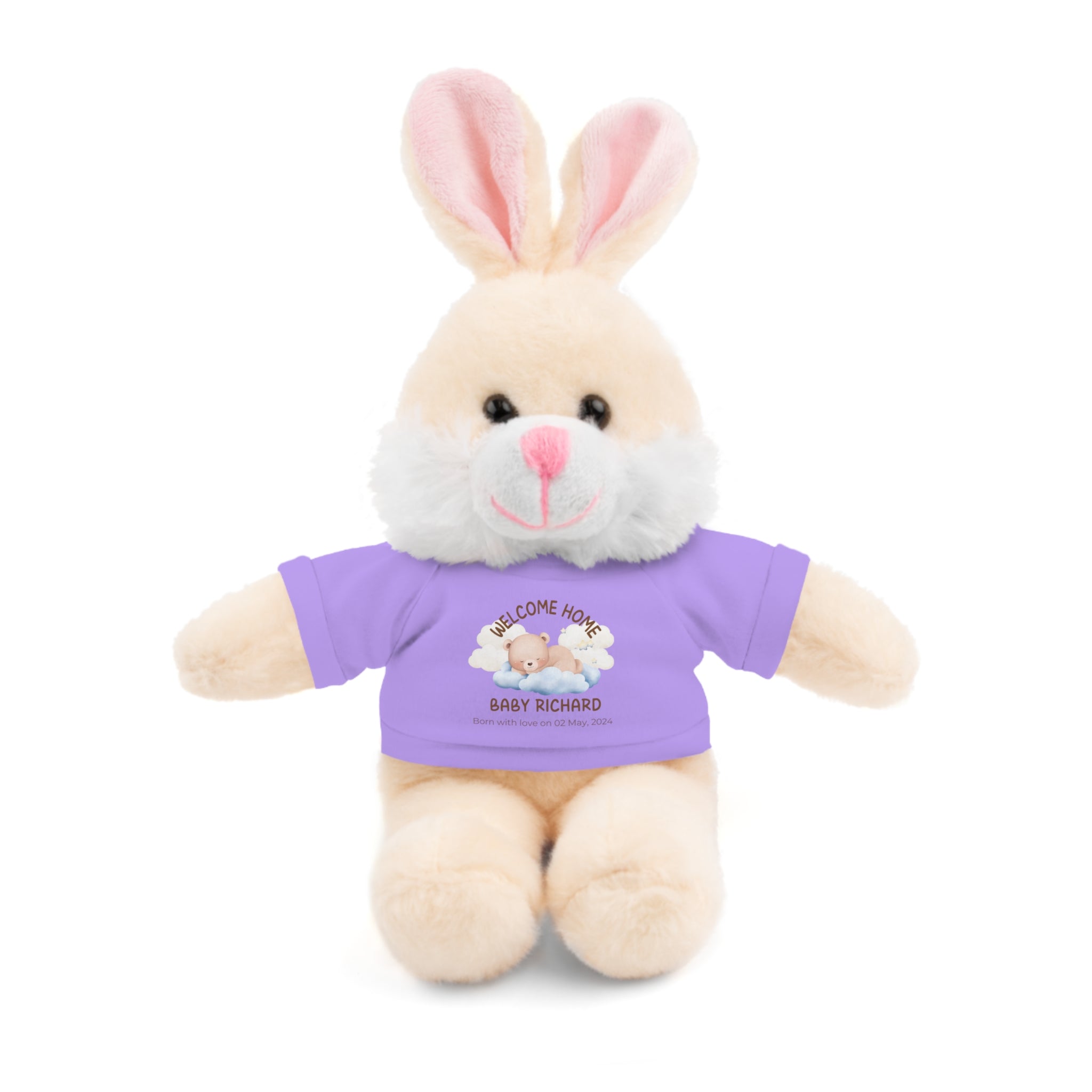 Personalized Stuffed Animals with Tee | different colors and animals available