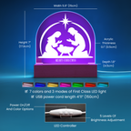 Personalized Christmas Nativity Scene LED Acrylic Dome Plaque