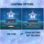 Star LED Christmas gift, personalized