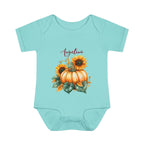 Personalized Fall Baby Bodysuit with a name