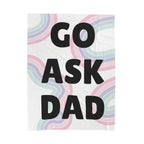 Velveteen Plush Blanket Go Ask Dad Rainbow